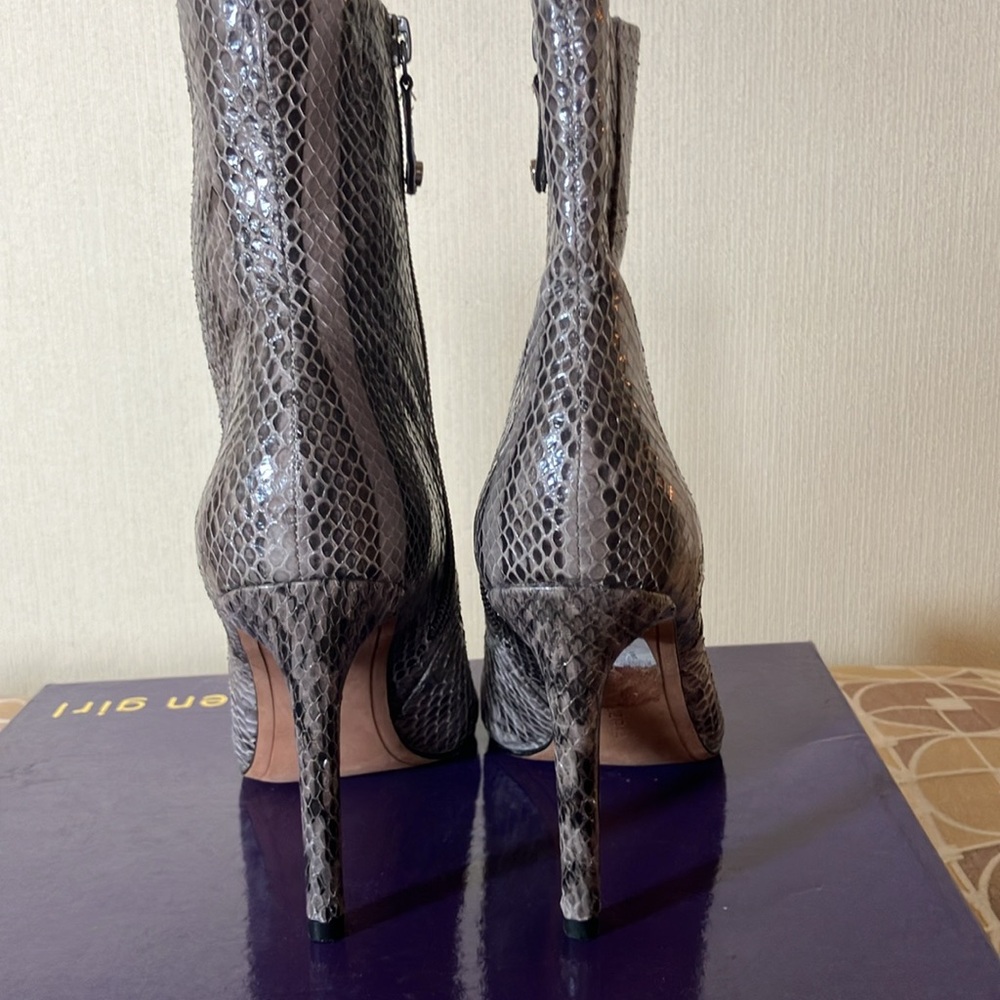 BCBGMaxAzria Snake Print Ankle Boots - Gray - Picture 5 of 8